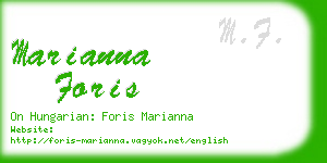 marianna foris business card